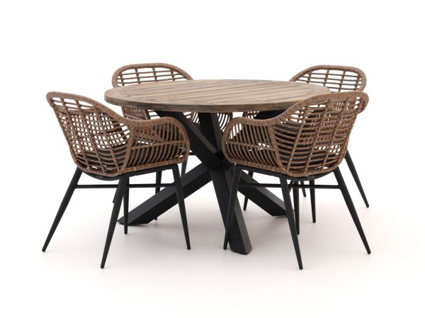 Intenso Azora/ROUGH-Y ø120cm dining tuinset 5-delig - Laagste prijsgarantie!